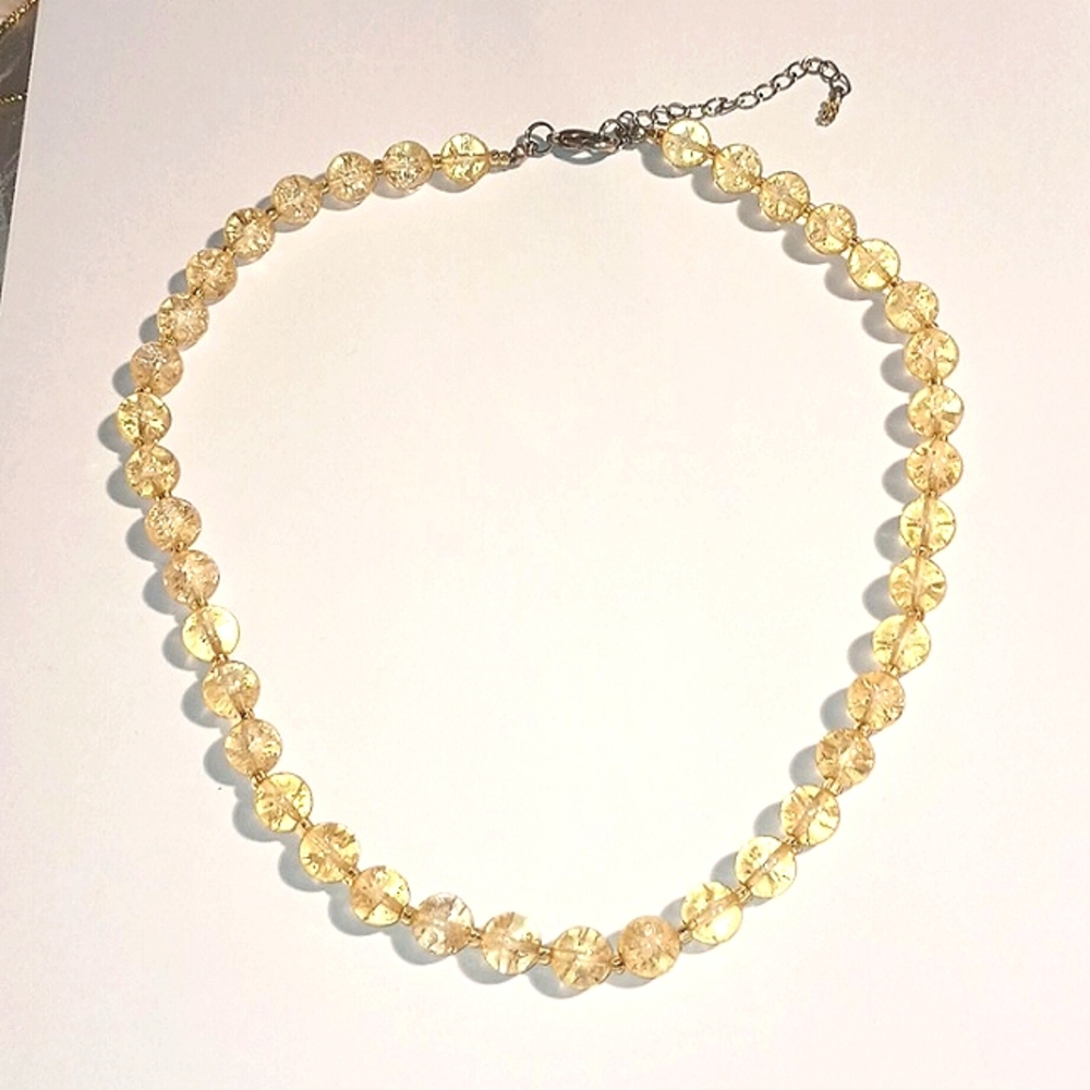 INDIGO HEALS GENUINE 8MM CITRINE NECKLACE